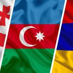 Flags of Georgia, Azerbaijan and Armenia